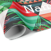 Weihnachtsbaumdesign voller Farben glücklicher neu Geschenkpapier (Rolleneckpunkt)