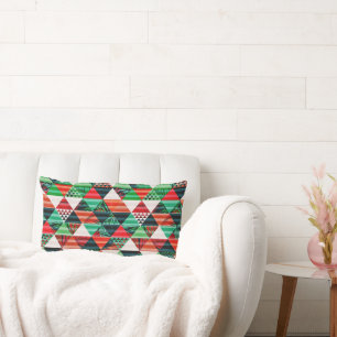 Weihnachtsbaumdesign voller Farben werfen Kissen