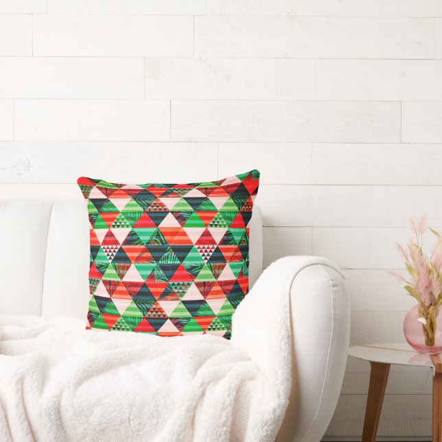 Weihnachtsbaumdesign voller Farben werfen Kissen (Liege)