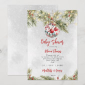 Weihnachtsbaumdusche Einladung (Vorne/Hinten)