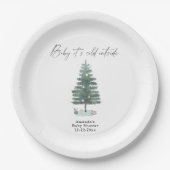 Weihnachtsbaumdusche Pappteller (Vorderseite)