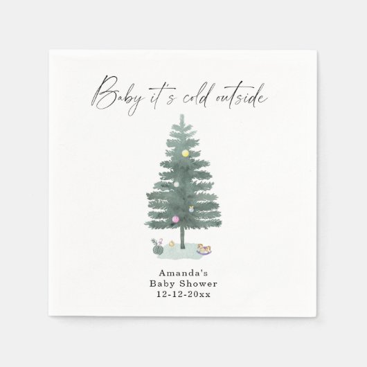 Weihnachtsbaumdusche Serviette (Vorderseite)