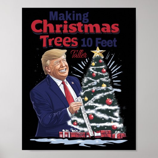 Weihnachtsbäume 10 Meter größer machen Poster (Vorne)
