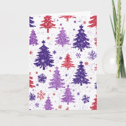 WEIHNACHTSBÄUME #3 Karte (Vorderseite)