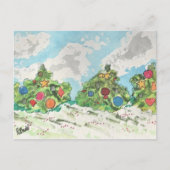 Weihnachtsbäume am Tag Feiertagspostkarte (Vorderseite)