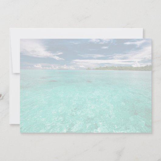 Weihnachtsbäume an der Küste Party Einladung (Rückseite)