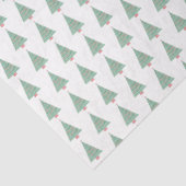 Weihnachtsbäume Aquarellfarben Rot-Grün-Weiß-Gesch Seidenpapier (Detail)