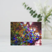 Weihnachtsbäume auf der Straße Postkarte (Stehend Vorderseite)