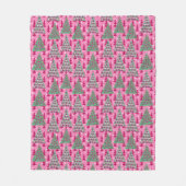 Weihnachtsbäume auf heiß rosa fleecedecke (Vorderseite)