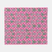 Weihnachtsbäume auf heiß rosa fleecedecke (Vorderseite (Horizontal))
