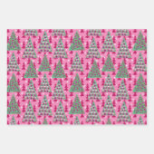 Weihnachtsbäume auf heiß rosa geschenkpapier set (Vorderseite 2)