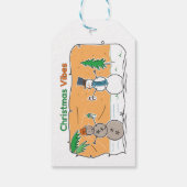 Weihnachtsbäume aus einem Teil der Welt Geschenkanhänger (Rückseite)