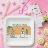 Weihnachtsbäume aus einem Teil der Welt Pappteller (Party)