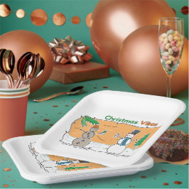 Weihnachtsbäume aus einem Teil der Welt Pappteller