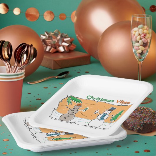 Weihnachtsbäume aus einem Teil der Welt Pappteller (Multi)