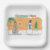 Weihnachtsbäume aus einem Teil der Welt Pappteller (Vorderseite)