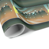 Weihnachtsbäume aus Gelb- und Grünpapier Geschenkpapier (Rolleneckpunkt)