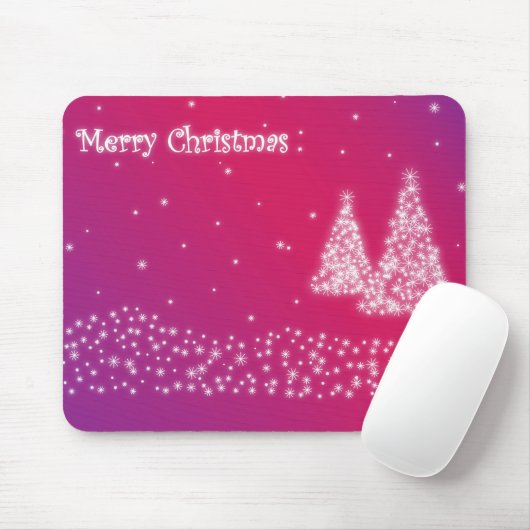 Weihnachtsbäume aus Schneeflocken Mousepad (Mit Mouse)