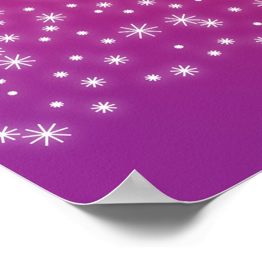 Weihnachtsbäume aus Schneeflocken Poster (Ecke)