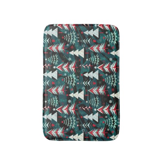 Weihnachtsbäume. Badematte (Vorderseite Vertikal)