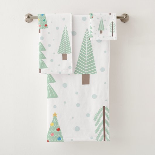 Weihnachtsbäume Badhandtuch Set (Insitu)