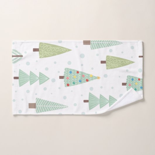 Weihnachtsbäume Badhandtuch Set (Handtuch)