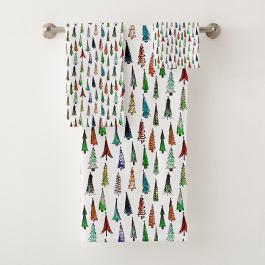 Weihnachtsbäume Badhandtuch Set (Insitu)