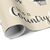 Weihnachtsbäume Beige Rustikale Geschenkpapier (Rolleneckpunkt)