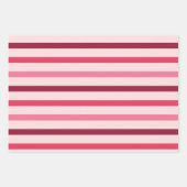 Weihnachtsbäume, Bonbons und Streifen in Rot und R Geschenkpapier Set (Vorderseite 3)