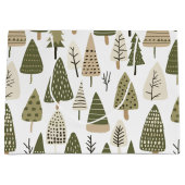 Weihnachtsbäume braun und grün große geschenktüte (Vorderseite)