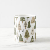 Weihnachtsbäume braun und grün kaffeetasse (Mittel)
