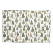 Weihnachtsbäume braun und grün kissenbezug (Rückseite)