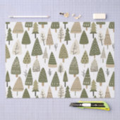 Weihnachtsbäume braun und grün seidenpapier (Handwerk)