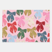 Weihnachtsbäume Coquette Pink Geschenkpapier Set (Vorderseite)