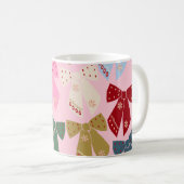 Weihnachtsbäume Coquette Pink Kaffeetasse (VorderseiteRechts)