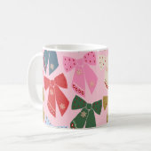 Weihnachtsbäume Coquette Pink Kaffeetasse (Vorderseite Links)