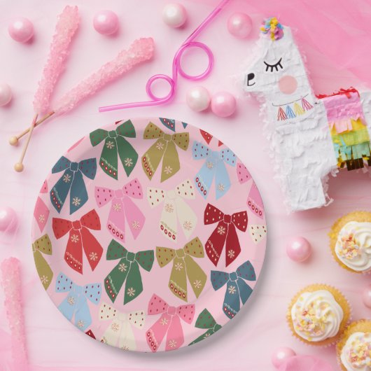 Weihnachtsbäume Coquette Pink Pappteller (Party)