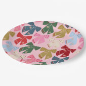 Weihnachtsbäume Coquette Pink Pappteller (Schrägansicht)