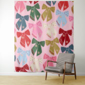 Weihnachtsbäume Coquette Pink Wandteppich (Beispiel)