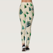 Weihnachtsbäume Custom Leggings (Rückseite)