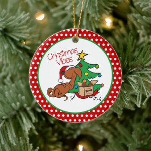 Weihnachtsbäume Dackel Hund Ornament