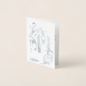 Weihnachtsbäume dekoriert Extravagante Foil Card Folienkarte (Vorderseite)