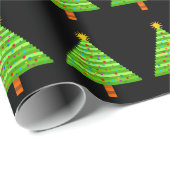 Weihnachtsbäume dekoriert geschenkpapier (Rolleneckpunkt)