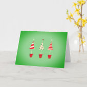 Weihnachtsbäume dekoriert karte (Gelbe Blume)