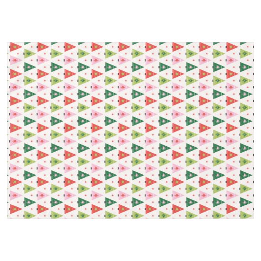 Weihnachtsbäume der Mitte des Mod Tischdecke (Vorderseite (Horizontal))
