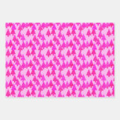 Weihnachtsbäume der modernen Blume, grün, blau, ro Geschenkpapier Set (Vorderseite 3)