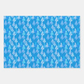 Weihnachtsbäume der modernen Blume, grün, blau, ro Geschenkpapier Set (Vorderseite 2)