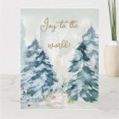 Weihnachtsbaume des Waldschnees Karte (Vorderseite)