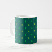 Weihnachtsbäume dunkelgrüne Tasse. Kaffeetasse (Vorderseite Links)