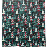 Weihnachtsbäume. Duschvorhang (Vorderseite)